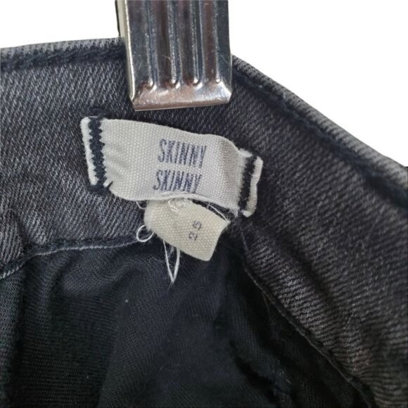 MADEWELL Womens Jeans SZ 25 Skinny Skinny Gray‎ Low Rise Dark Wash Stretchy 90's - Picture 5 of 11